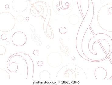 Music background Design for postcard and banner , Seamless Pattern of Music, Vector and illustration,Template Design