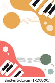 Music background for design, Vector and illustration,Template Design