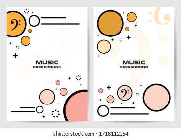 Music background for design, Vector and illustration,Template Design