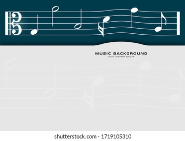 Music background for design, Vector and illustration,Template Design , pattern of sheet music