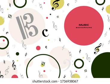 Music background for design, Vector and illustration,Template Design