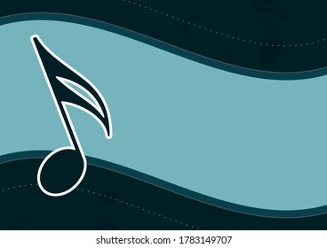 Fondo musical de diseño, Vector e ilustración,Diseño de plantilla para postal , formas , folleto y banner. 