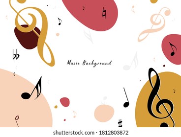 Music background for design, Vector and illustration,Template Design for postcard , shapes , brochure and banner.