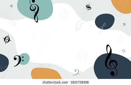 Music background for design, Vector and illustration,Template Design for postcard , shapes , brochure and banner.