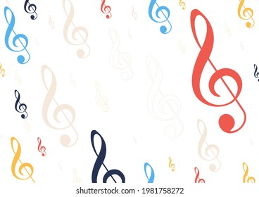 Fondo musical de diseño, Vector e ilustración,Diseño de plantilla para postal , formas , folleto y banner.