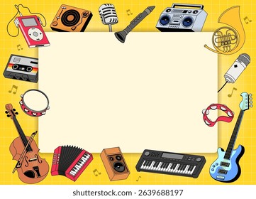 Music Background Design With White Space for Text
