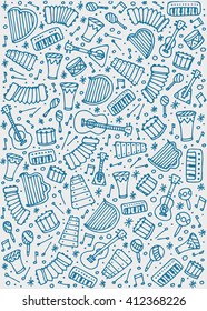 Music background in doodle style