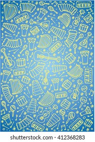 Music background in doodle style
