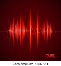 Music background with equalizer. Vector illustration