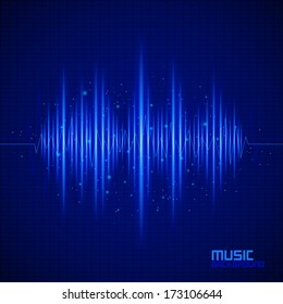 Music background with equalizer. Vector illustration