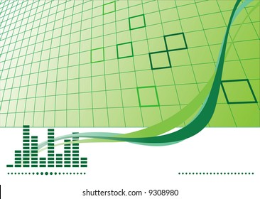 Music background with equalizer. Vector illustration