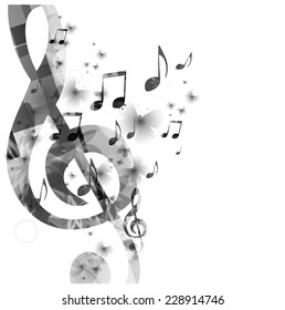 Music background with g-clef