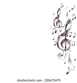 Music background with g-clef