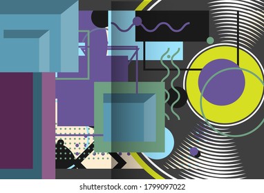 Music background, geometric abstract background. music festival, brochures and posters