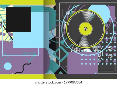 Music background, geometric abstract background. music festival, brochures and posters