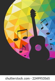 Music background graphic with guitar.