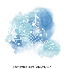 Music background graphic with notes.