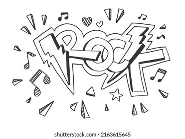 Music Background Hand dibujó la ilustración del conjunto de música. ilustraciones de imágenes musicales, concepto de diseño.