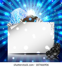 Music Background with Instruments - Vector with place for your text