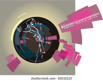 music background with jazz singer