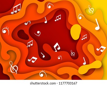 Fondo musical con notas musicales.