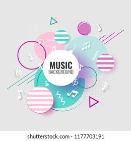 Music background with musical notes.