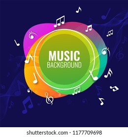 Music background with musical notes.
