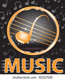 music background with notes pattern