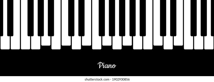 Music background with piano keys illustration. Music concept. Vector on isolated background. EPS 10