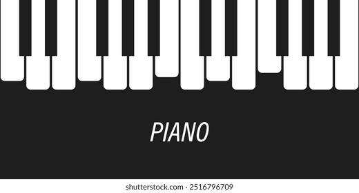 Music background with piano keys illustration. Music concept.