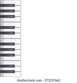 music background with piano keys. vector illustration. 