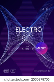 Music Background. Pink Discotheque Magazine. Nightclub Beat Illustration. Festival Vector. Fest Electro Graphic. Green Party Banner. Dance Flyer. Blue Music Background