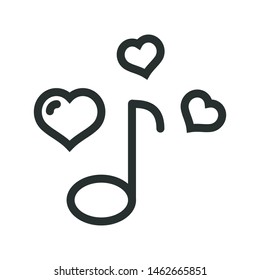 music in the background, music player - minimal line web icon. simple vector illustration. concept for infographic, website or app.