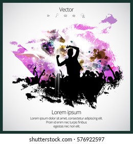 Music background ready for poster or banner, vector