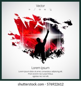 Music background ready for poster or banner, vector