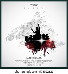 Music background ready for poster or banner, vector