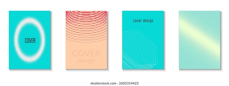 Music Background Set. Cool Memphis Art With Circles. Linear Shapes In Annual Frame. Abstract Flyer. Minimalist Halftone Pattern. Geometric Wave Texture. Trendy Music Background