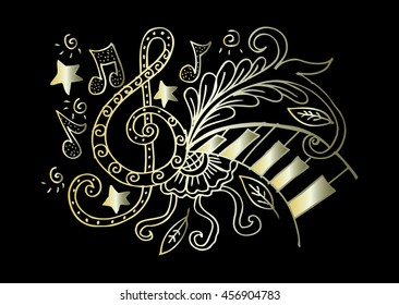 Music background. Sketchy style.