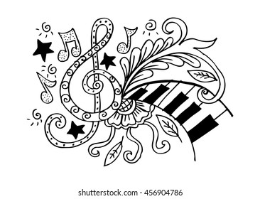 Music background. Sketchy style.