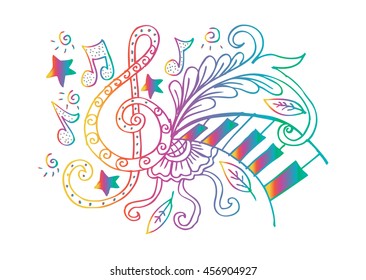 Music background. Sketchy style.