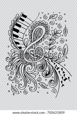 Music background. Sketchy style.