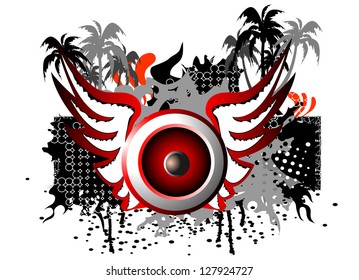 music background with speaker