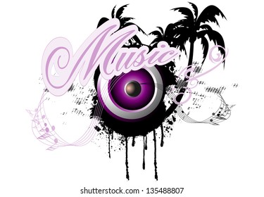 music background with speaker