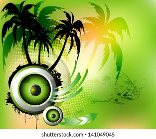 music background with speaker