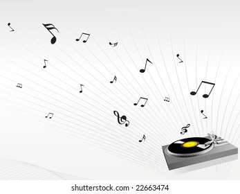 music background with turn table