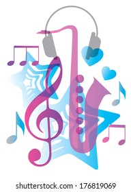 Music Background. Vector illustration 