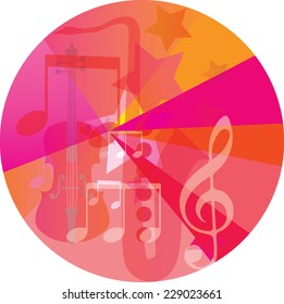 Music Background. Vector illustration 