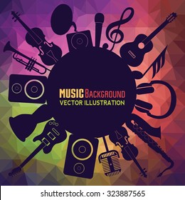 Music background. Vector illustration