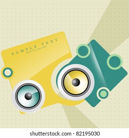 music background with vector speaker
