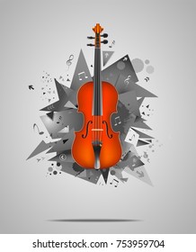 Music Background. Violoncello abstract.